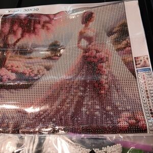 Elegant Pink Bride  Diamond Painting Kit 30x30